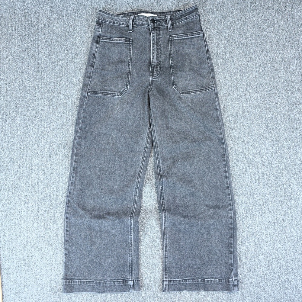 Altar'd State Y2K Wide Leg Jeans Women 28 Grey Acid Wash Cotton High‎ Rise Denim